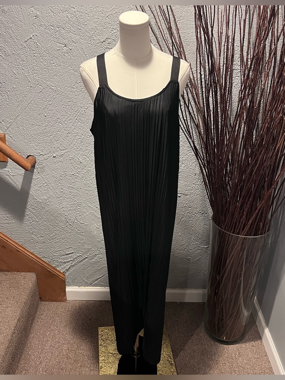🌺ATTENTION BLACK PLEATED SLEEVELESS MAXI DRESS SIZE 2X🌺
